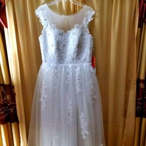 White Wedding Dress, Size 32